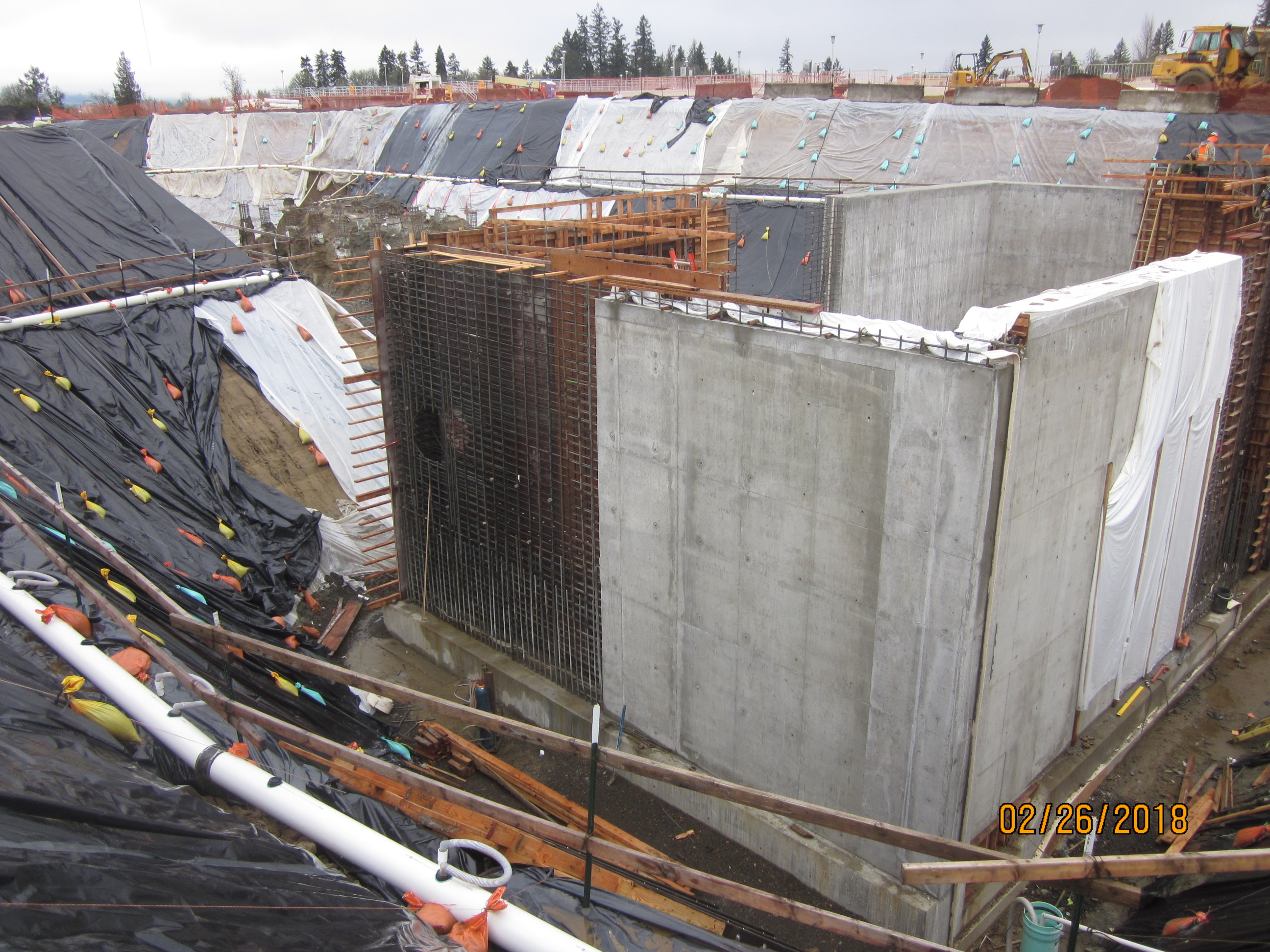 30” surge basin concrete walls