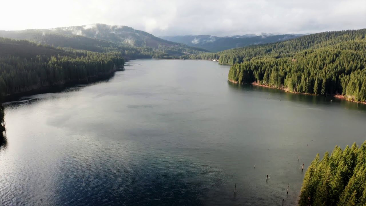 aerial view of the barney reservoir
