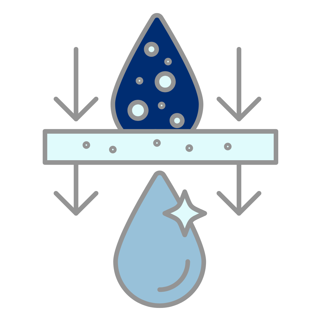 water droplets being cleaned